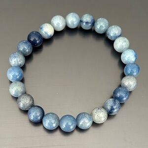 Natural Crystal Blue Aventurine 8mm Gemstone Stretch Bracelet 7”